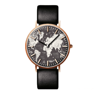 Vintage World Map Wrist Watch