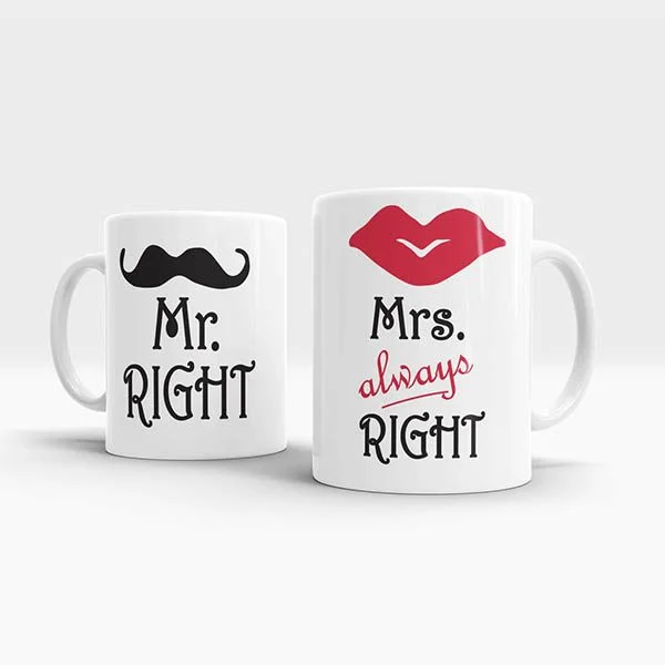 Mr. Right & Mrs. Always Right Mug