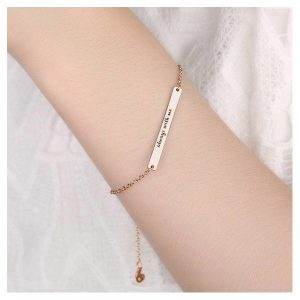 Engraved Bar Bracelet