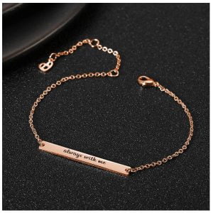 Engraved Bar Bracelet