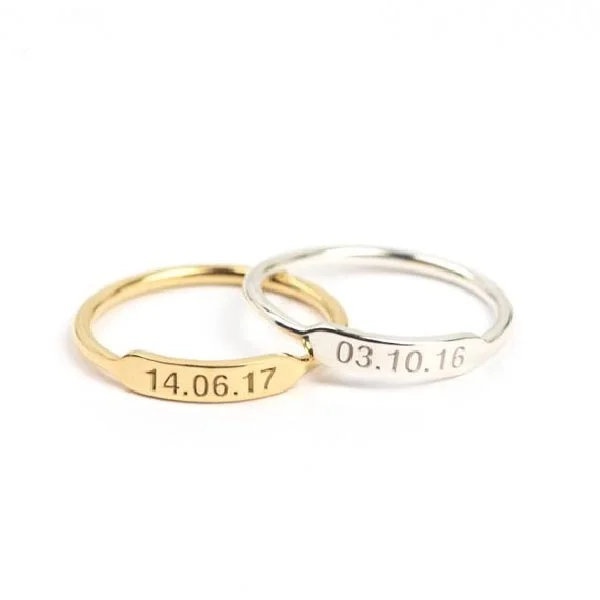 Engraved Date Ring