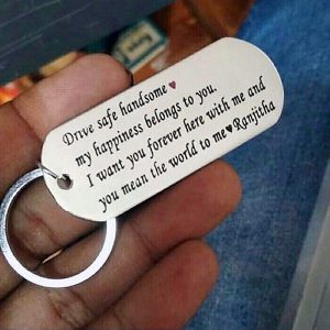 Customized Metal Message Keychain