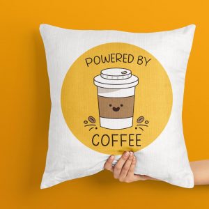 Power by Coffee Cushion, Coffee Lover, Coffee Craze Cushion