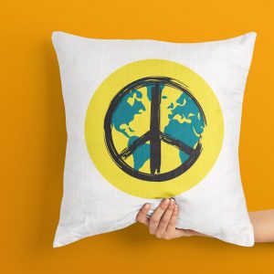 World Peace Logo Cushion, World Peace Symbol Cushion