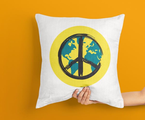 World Peace Logo Cushion, World Peace Symbol Cushion