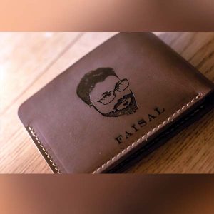 Engraved Leather Wallet