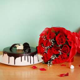 Fairytale Bliss Cake & Red Flower